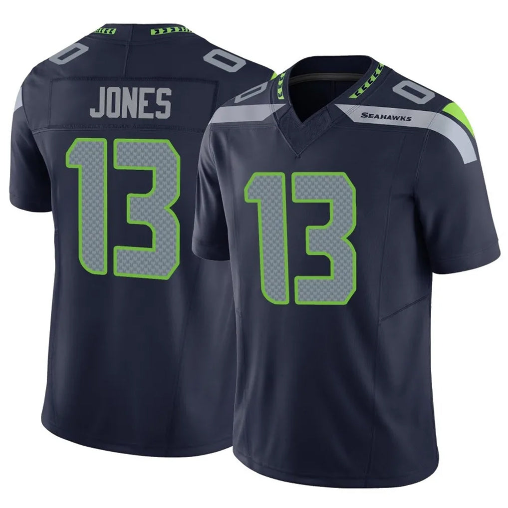 S.Seahawks #13 Ernest Jones IV Player Navy Limited Vapor F.U.S.E. Home Game Gdoa Stitched Jerseys