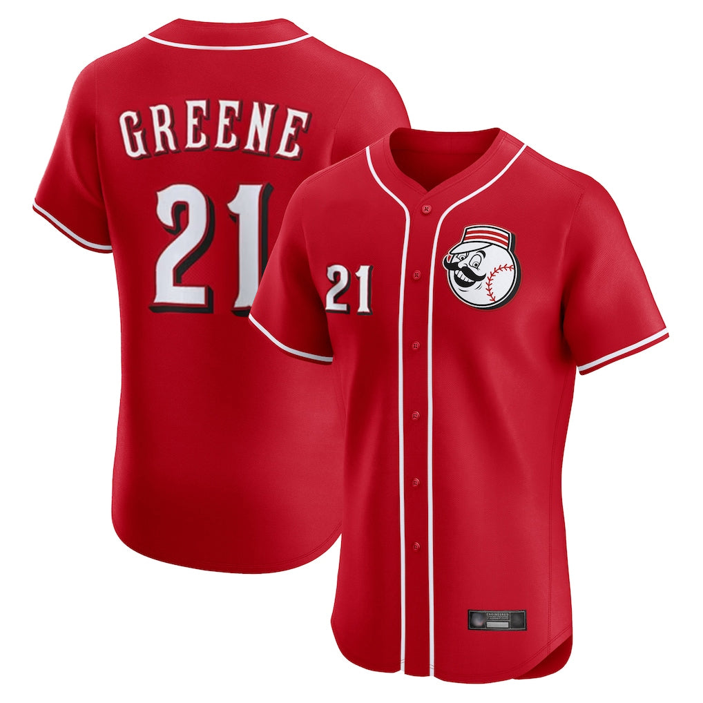 C.Reds #21 Hunter Greene Player Red Limited Elite Home Game Gdoa Stitched Jerseys