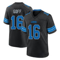 D.Lions #16 Jared Goff Player Black Alternate Home Game Gdoa Stitched Jerseys
