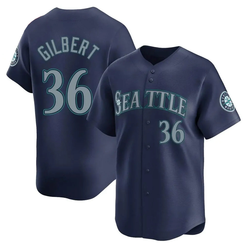 S.Mariners #36 Logan Gilbert Player Navy Home Limited Fdoa Stitched Jerseys