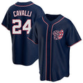 W.Nationals #24 Cade Cavalli Player Navy Blue Replica Game Fdoa Stitched Jerseys