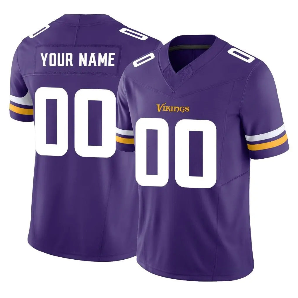 Custom M.Vikings Purple Limited Vapor F.U.S.E. Home Game Any Name & Numbers Gdoa Stitched Jerseys