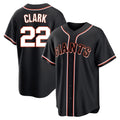 SF.Giants #22 Will Clark Player Black Fashion Out Home Limited Fdoa Stitched Jerseys