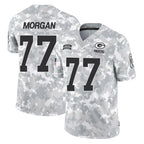 GB.Packers #77 Jordan Morgan Player Arctic Camo Salute To Service Limited Gdoa Stitched Jerseys