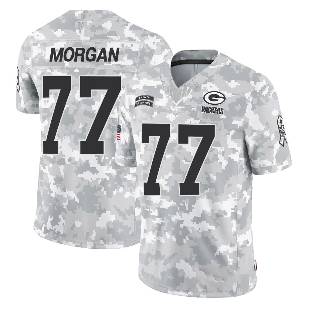 GB.Packers #77 Jordan Morgan Player Arctic Camo Salute To Service Limited Gdoa Stitched Jerseys