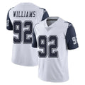 D.Cowboys #92 Quinnen Williams Player White-Navy Limited Color Rush Vapor Untouchable Home Game Gdoa Stitched Jerseys