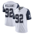 D.Cowboys #92 Quinnen Williams Player White-Navy Limited Color Rush Vapor Untouchable Home Game Gdoa Stitched Jerseys