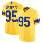LA.Rams #95 Myles Garrett Player Gold Limited Classic Sol Vapor F.U.S.E.Home Game Gdoa Stitched Jerseys