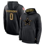 D.Cowboys #0 DeMarvion Overshown Player Black Salute to Service Pullover Hoodies Limited Gdoa Stitched Jerseys