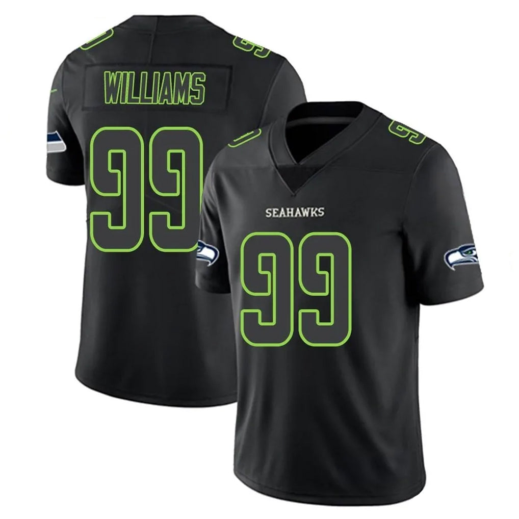 S.Seahawks #99 Leonard Williams Player Black Impact Limited Home Game Gdoa Stitched Jerseys