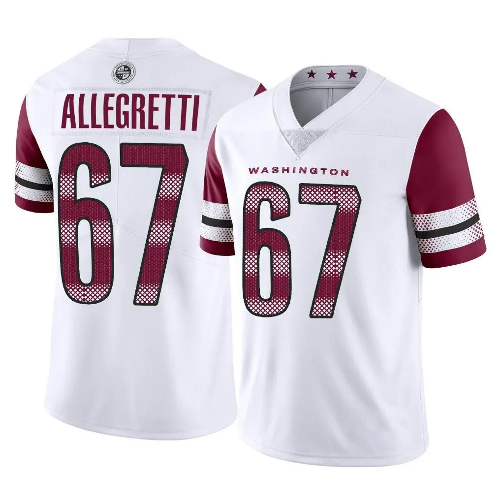 W.Commanders #67 Nick Allegretti Player White Limited Vapor Home Game Gdoa Stitched Jerseys