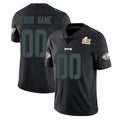 Custom P.Eagles Limited Black Impact Super Bowl LIX Home Game Any Name & Numbers Gdoa Stitched Jerseys