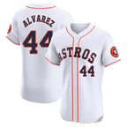 H.Astros #44 Yordan Alvarez Player White Limited Elite Home Gdoa Stitched Jerseys