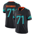 M.Dolphins #71 Jonah Savaiinaea Player Black Limited Pitch Rivalries Collection Home Game Gdoa Stitched Jerseys