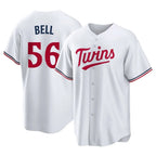 M.Twins #56 Josh Bell Player White Home Game Fdoa Stitched Jerseys
