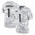 D.Broncos #1 Evan Engram Player Arctic Camo Salute To Service Limited Gdoa Stitched Jerseys