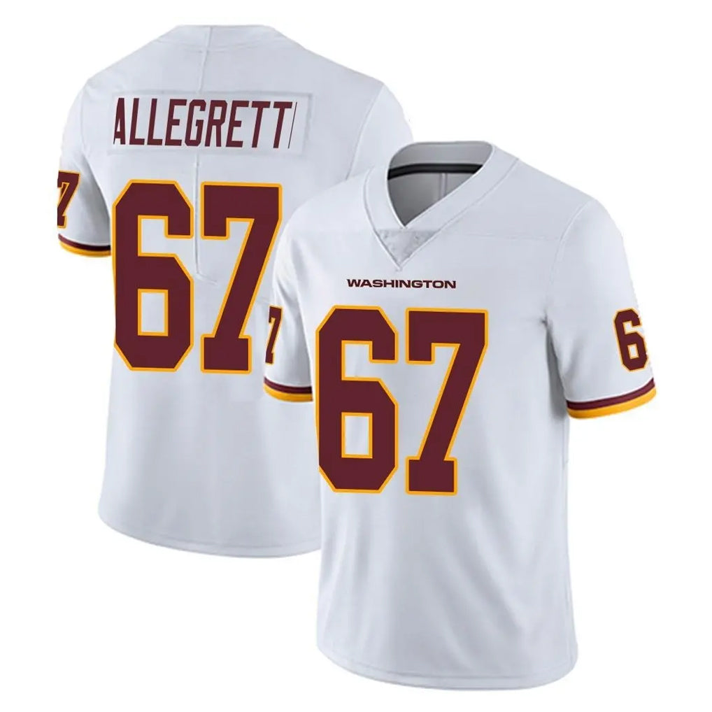 W.Commanders #67 Nick Allegretti Player White Limited Vapor Untouchable Home Game Gdoa Stitched Jerseys