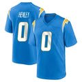 LA.Chargers #0 Daiyan Henley Player Blue Home Game Stitched Jerseys