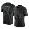 C.Bengals #78 Anthony Munoz Player Black Reflective Limited Game Gdoa Stitched Jerseys