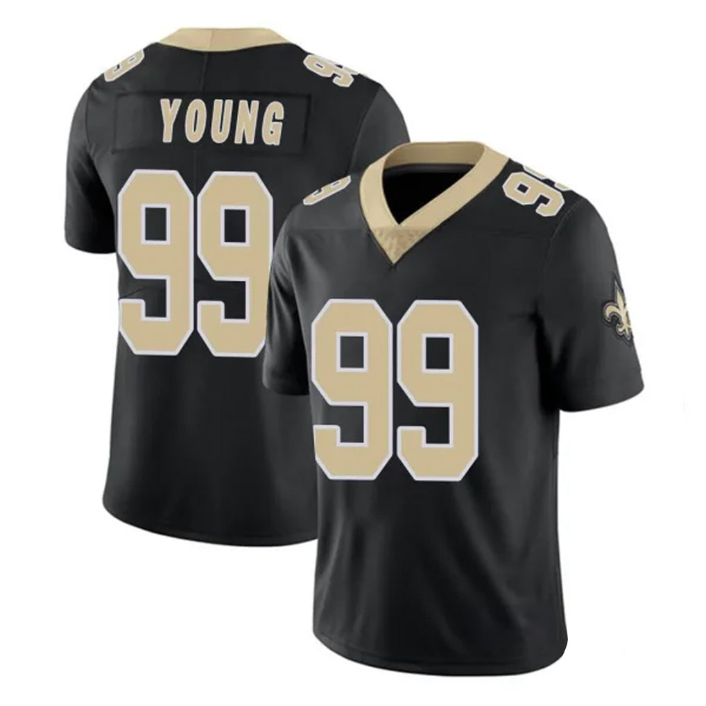NO.Saints #99 Chase Young Player Black Limited Vapor Untouchable Home Game Gdoa Stitched Jerseys