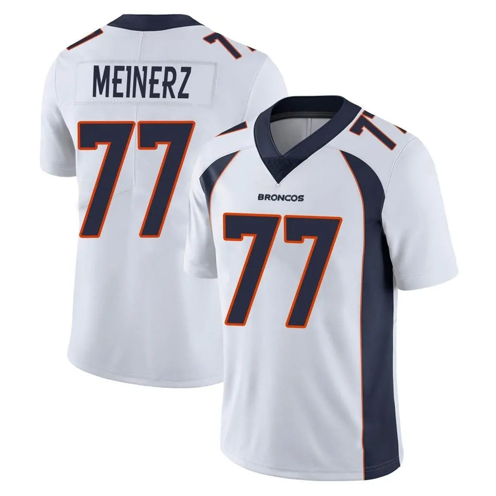 D.Broncos #77 Quinn Meinerz Player White Vapor Untouchable Limited Home Game Gdoa Stitched Jerseys