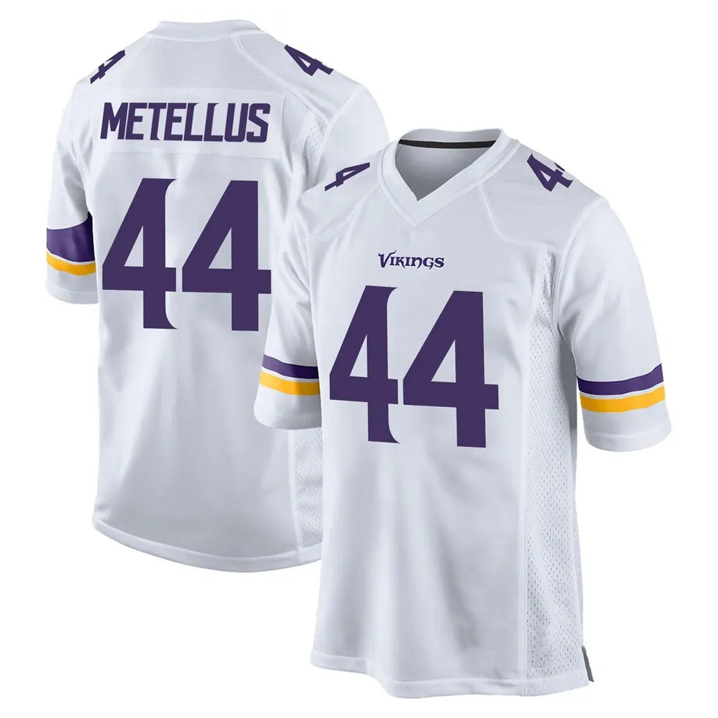 M.Vikings #44 Josh Metellus Player White Home Game Gdoa Stitched Jerseys