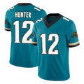 J.Jaguars #12 Travis Hunter Player Teal Prowler Throwback Vapor F.U.S.E. Limited Home Game Gdoa Stitched Jerseys