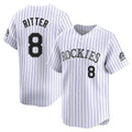 C.Rockies #8 Ryan Ritter Player White Limited Home Gdoa Stitched Jerseys