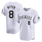 C.Rockies #8 Ryan Ritter Player White Limited Home Gdoa Stitched Jerseys