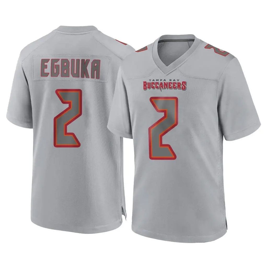 TB.Buccaneers #2 Emeka Egbuka Player Gray Atmosphere Fashion Home Game Gdoa Stitched Jerseys