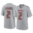 TB.Buccaneers #2 Emeka Egbuka Player Gray Atmosphere Fashion Home Game Gdoa Stitched Jerseys