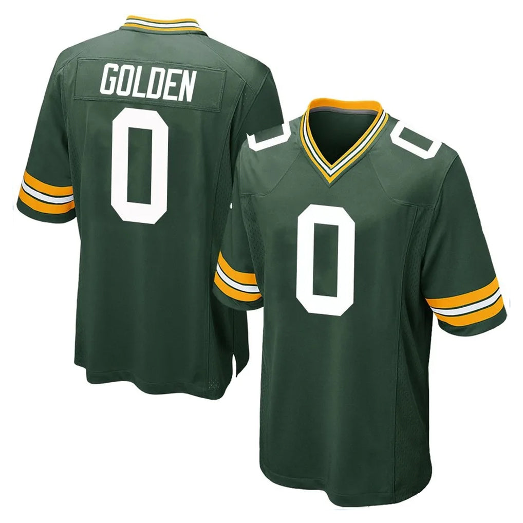 GB.Packers #0 Matthew Golden Player Green Home Game Gdoa Stitched Jerseys
