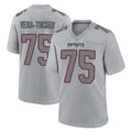 NE.Patriots #75 Alijah Vera-Tucker Player Gray Fashion Limited Home Game Gdoa Stitched Jerseys