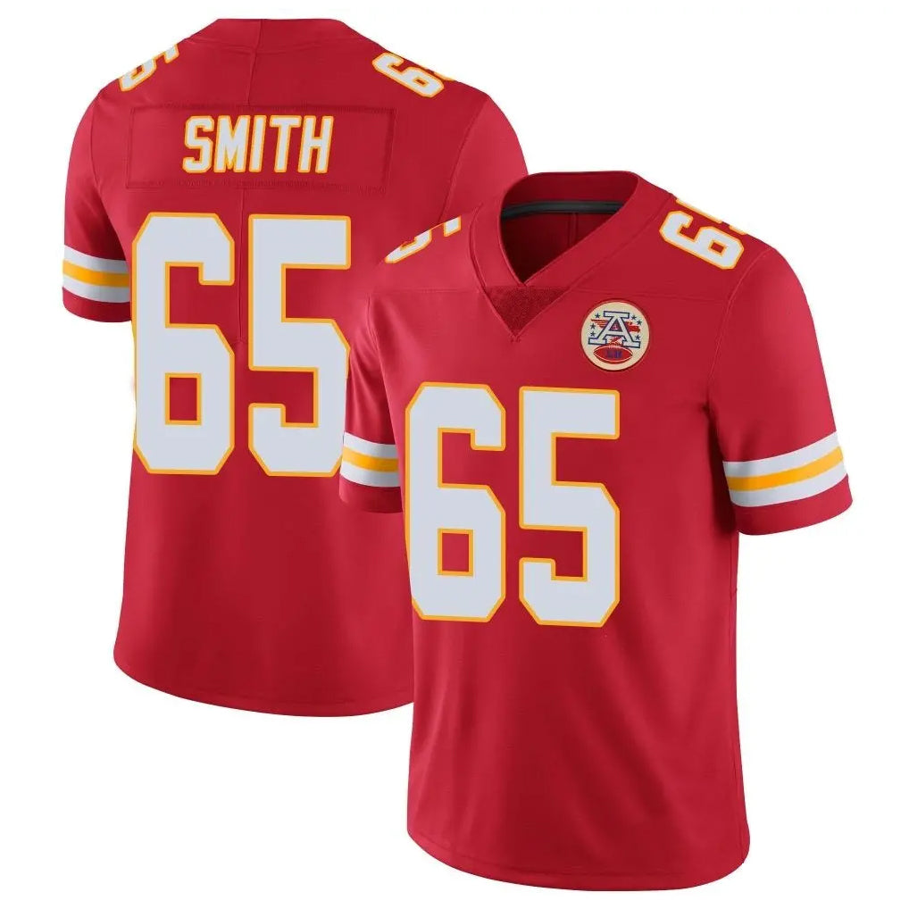 KC.Chiefs #65 Trey Smithy Player Red Limited Vapor Untouchable Home Game Gdoa Stitched Jerseys