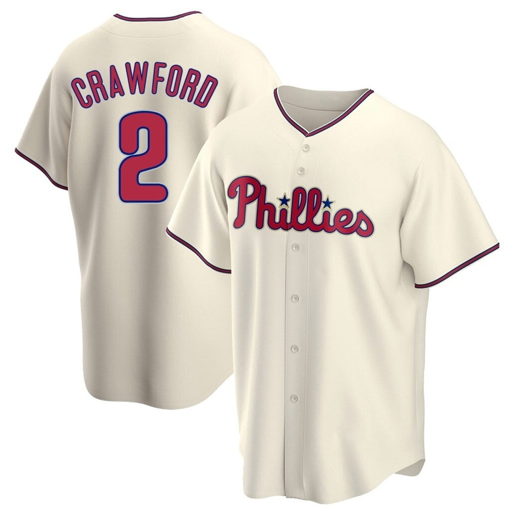 P.Phillies #2 Justin Crawford Player Cream Game Fdoa Stitched Jerseys
