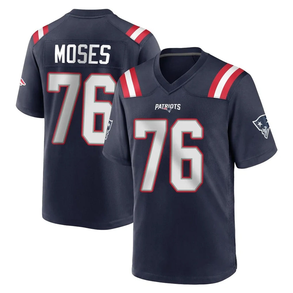 NE.Patriots #76 Morgan Moses Player Navy Home Game Gdoa Stitched Jerseys