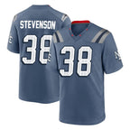NE.Patriots #38 Rhamondre Stevenson Player Blue Rivalries Collection Home Game Gdoa Stitched Jerseys