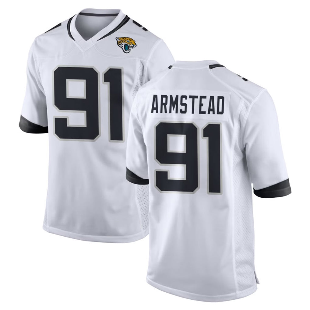 J.Jaguars #91 Arik Armstead Player White Home Game Gdoa Stitched Jerseys