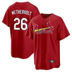 St. Louis Cardinals #26 JJ Wetherholt Player Red Home Game Fdoa Stitched Jerseys