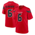 H.Texans #6 Reed Blankenship Player Red Alternate Home Game Gdoa Stitched Jerseys