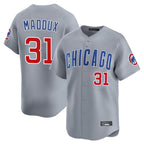 C.Cubs #31 Greg Maddux Player Gray Road Limited Home Gdoa Stitched Jerseys