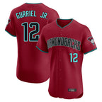A.Diamondbacks #12 Lourdes Gurriel Jr Player Red Limited Elite Home Game Gdoa Stitched Jerseys