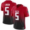 A.Falcons #5 Drake London Player Red Vapor F.U.S.E. Limited Gdoa Stitched Jerseys