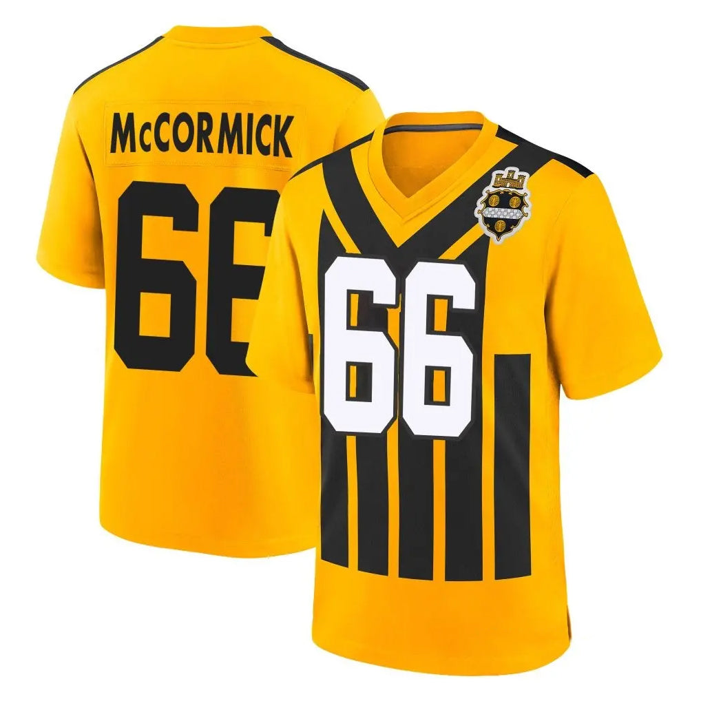 P.Steelers #66 Mason McCormick Player Gold Limited 1933 Throwback Home Game Gdoa Stitched Jerseys