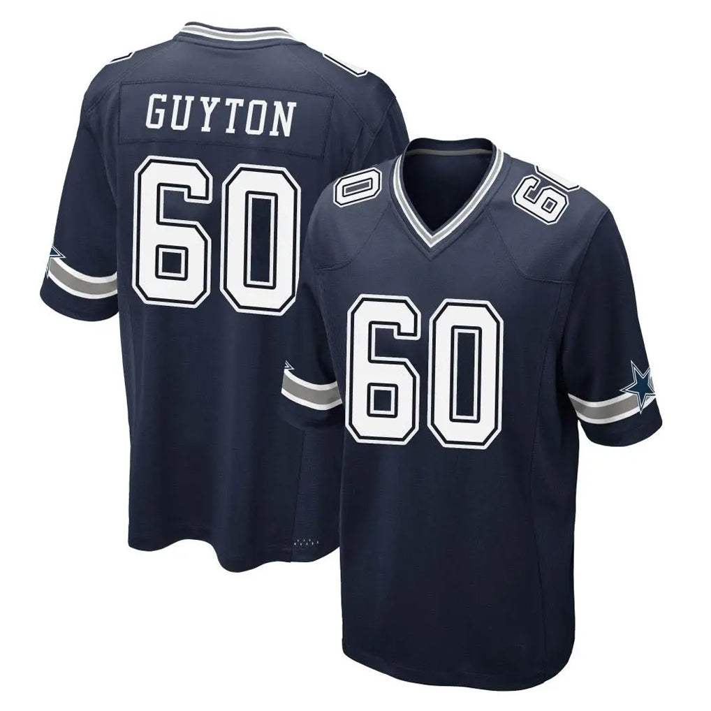 D.Cowboys #60 Tyler Guyton Player Navy Home Game Gdoa Stitched Jerseys