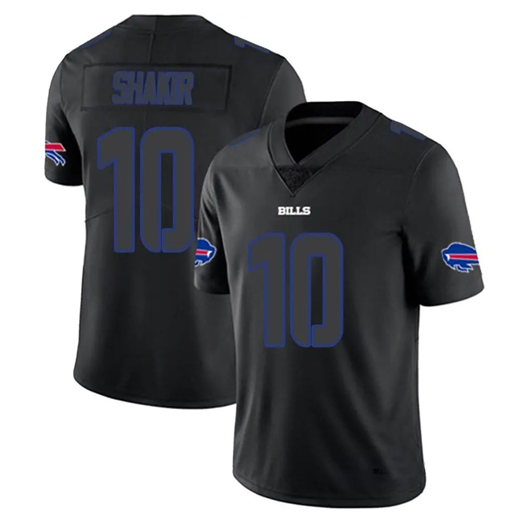 B.Bills #10 Khalil Shakir Player Black Impact Limited Game Gdoa Stitched Jerseys