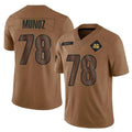 C.Bengals #78 Anthony Munoz Player Brown Salute to Service Limited Gdoa Stitched Jerseys