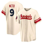 LA.Angels #9 Zach Neto Player Cream City Connect Home Fdoa Stitched Jerseys