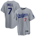 LA.Dodgers #7 Blake Snell Player Gray Game Home Fdoa Stitched Jerseys