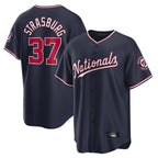 W.Nationals #37 Stephen Strasburg Player Navy Replica Fdoa Stitched Jerseys